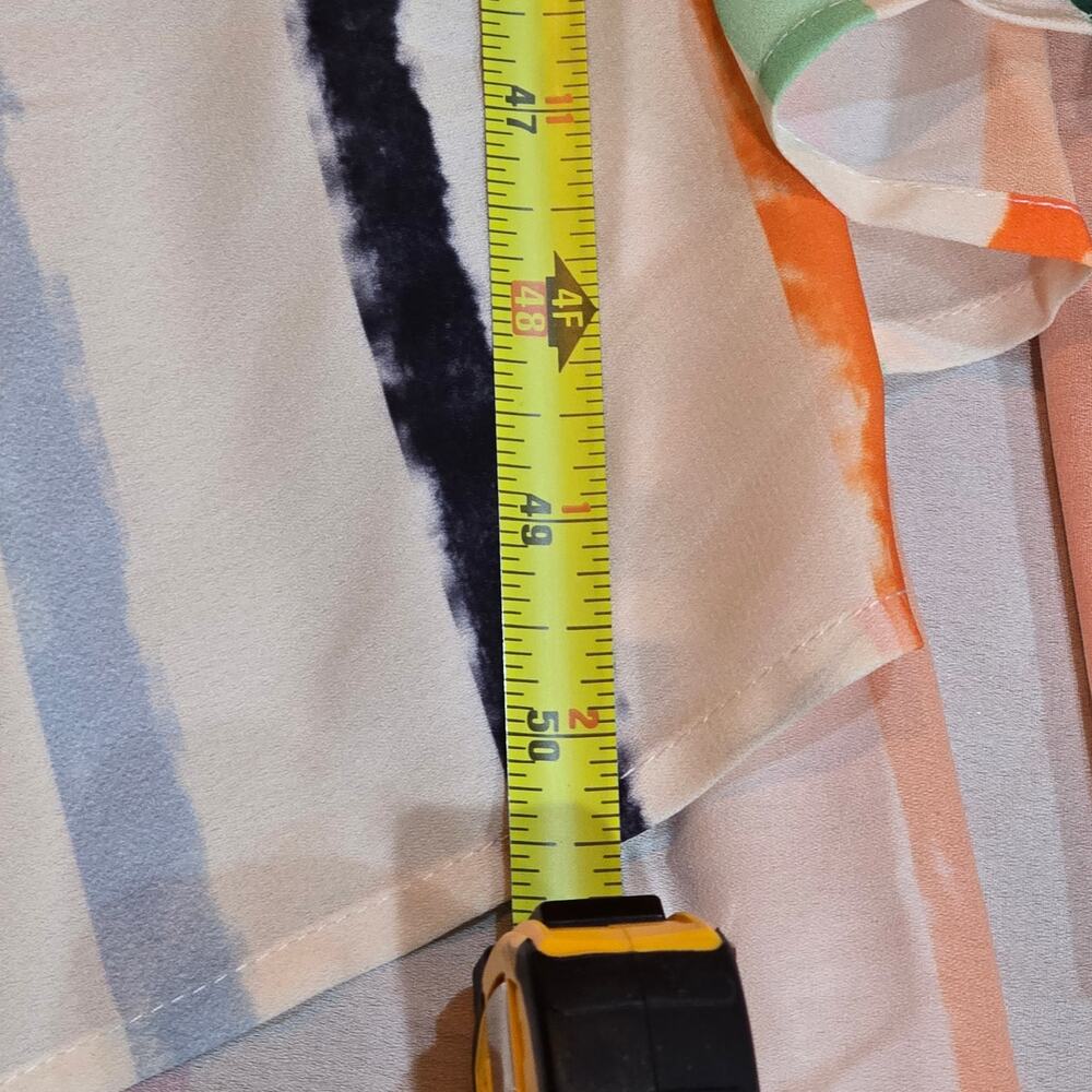L'ATISTE by Amy Multi-Color Striped Maxi Dress┃ Plus Size 1X ┃Boho Ruffle Hem - Picture 7 of 9